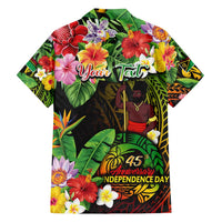 45th Anniversary of Freedom Vanuatu Family Matching Off Shoulder Short Dress and Hawaiian Shirt Island Pride Cultural Power Pacific Unity