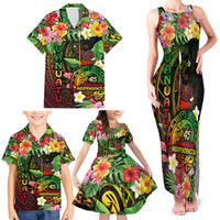 45th Anniversary of Freedom Vanuatu Family Matching Tank Maxi Dress and Hawaiian Shirt Island Pride Cultural Power Pacific Unity