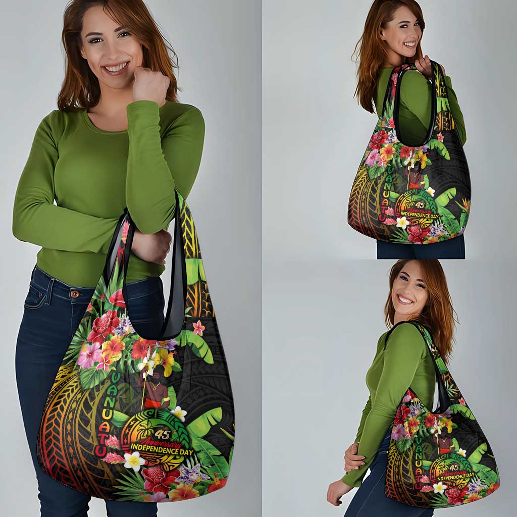 45th Anniversary of Freedom Vanuatu Grocery Bag Island Pride Cultural Power Pacific Unity