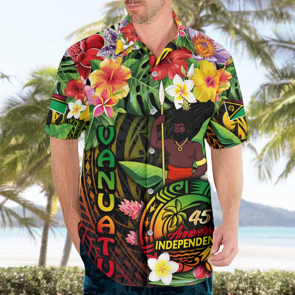 45th Anniversary of Freedom Vanuatu Hawaiian Shirt Island Pride Cultural Power Pacific Unity