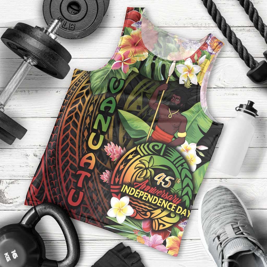45th Anniversary of Freedom Vanuatu Men Tank Top Island Pride Cultural Power Pacific Unity