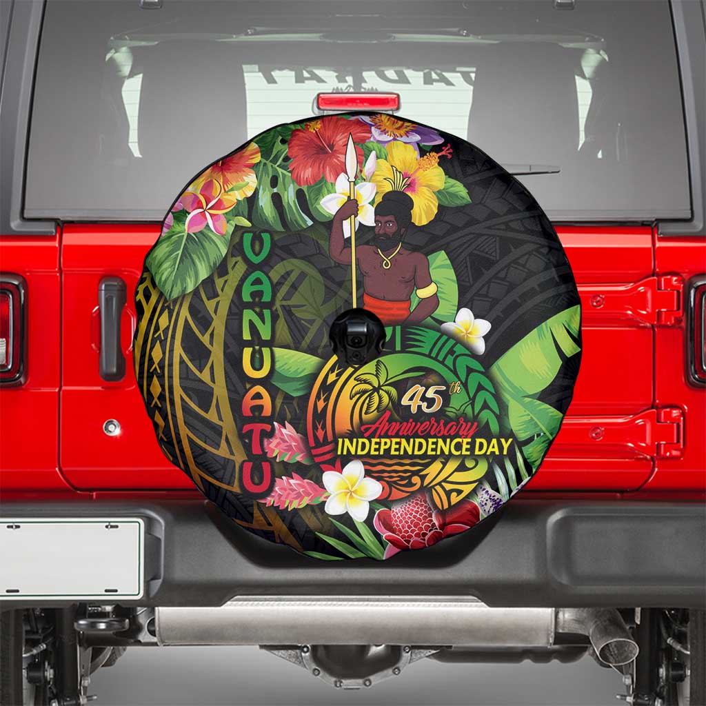 45th Anniversary of Freedom Vanuatu Spare Tire Cover Island Pride Cultural Power Pacific Unity