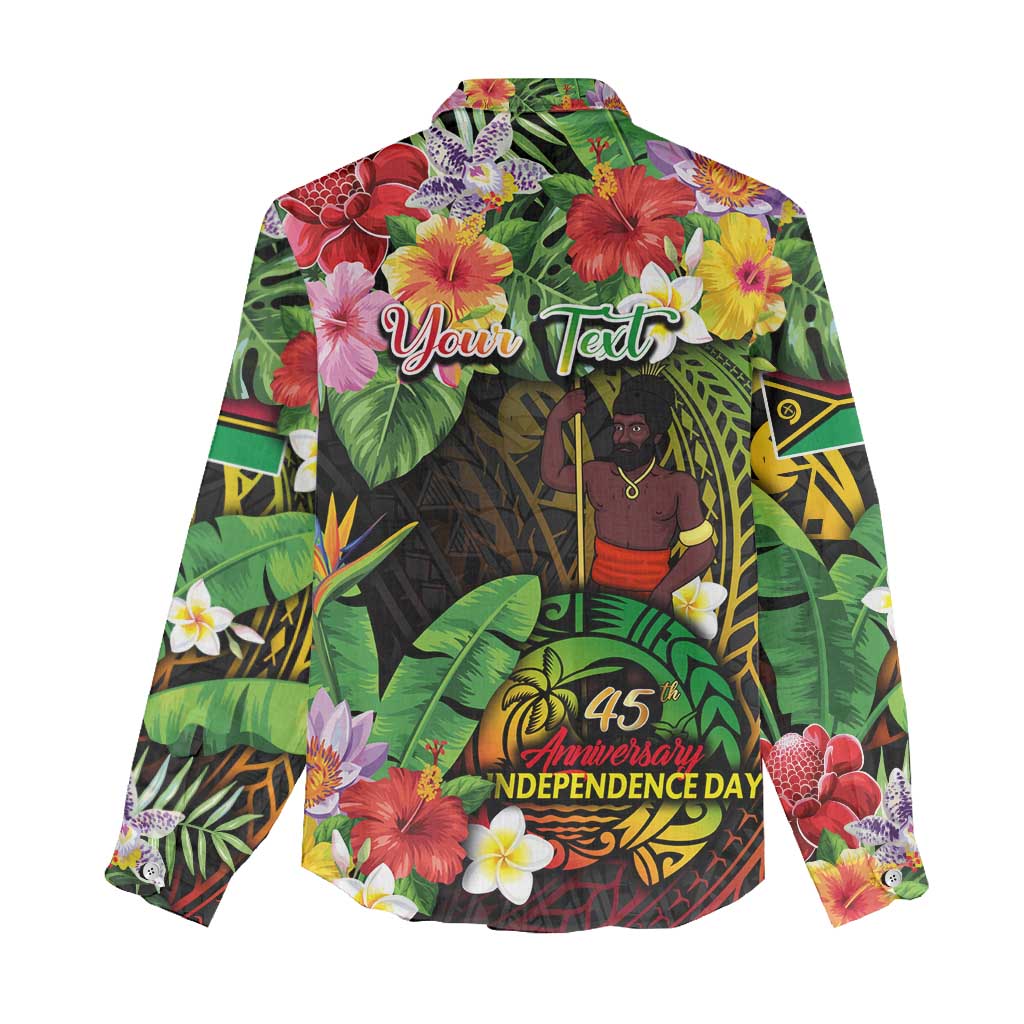 45th Anniversary of Freedom Vanuatu Women Casual Shirt Island Pride Cultural Power Pacific Unity