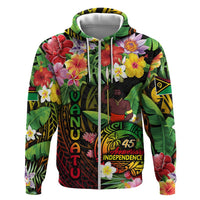 45th Anniversary of Freedom Vanuatu Zip Hoodie Island Pride Cultural Power Pacific Unity