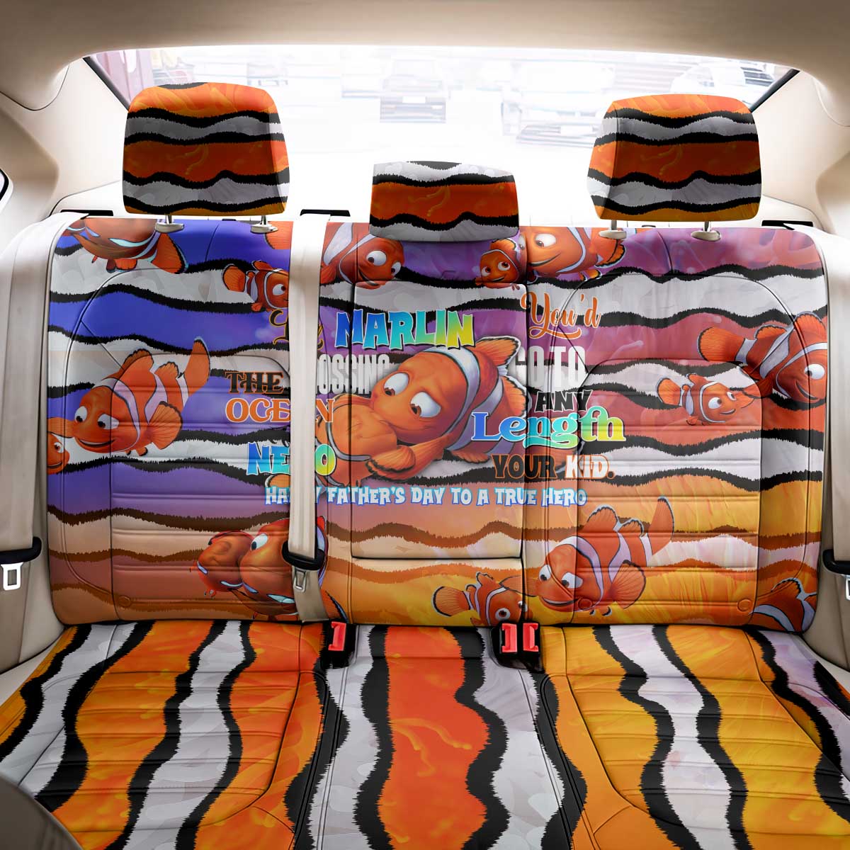 The Ocean Best Dad Back Car Seat Cover Like Marlin Happy Fathers Day To a True Hero - Polynesian Pride