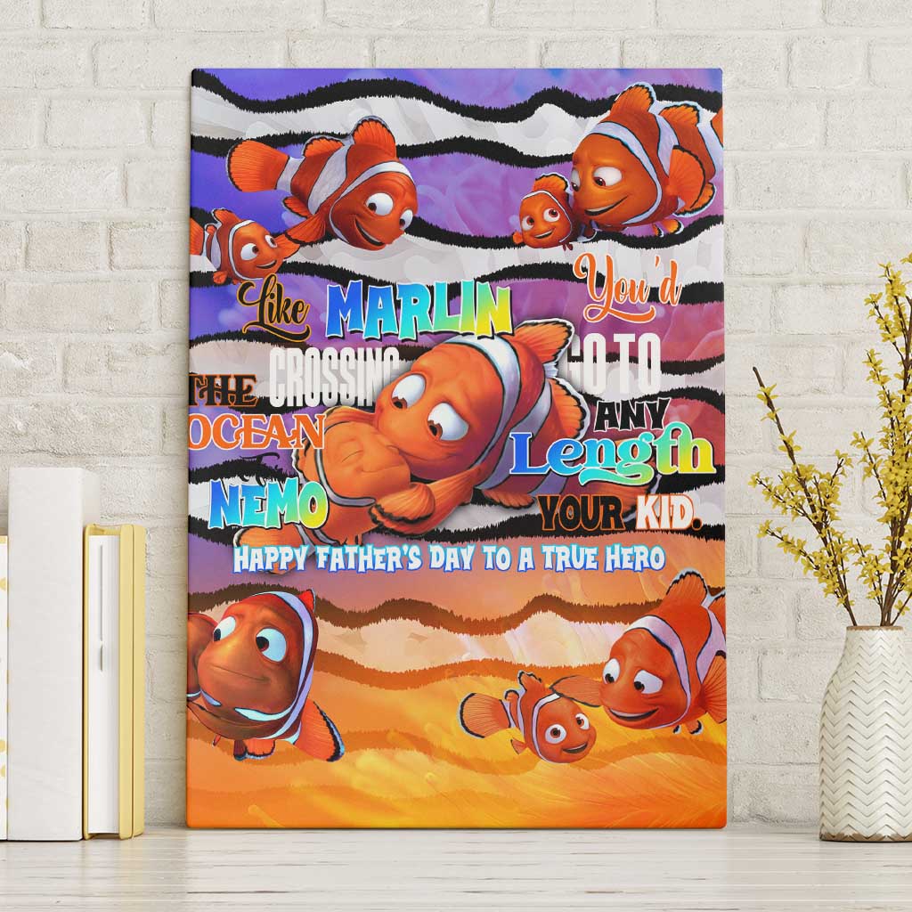 The Ocean Best Dad Canvas Wall Art Like Marlin Happy Fathers Day To a True Hero DT02 Without Frame Art - Polynesian Pride