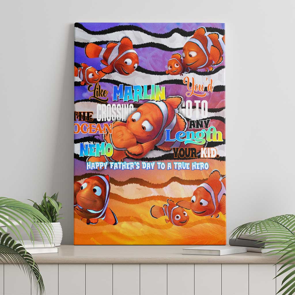 The Ocean Best Dad Canvas Wall Art Like Marlin Happy Fathers Day To a True Hero DT02 - Polynesian Pride