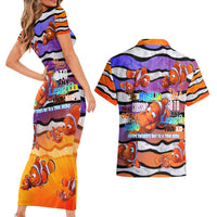 The Ocean Best Dad Couples Matching Short Sleeve Bodycon Dress and Hawaiian Shirt Like Marlin Happy Fathers Day To a True Hero - Polynesian Pride
