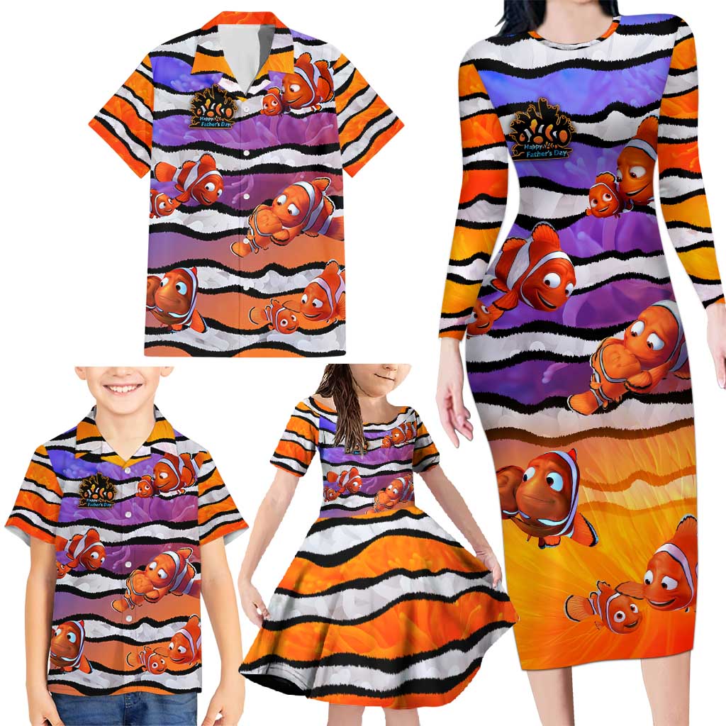 The Ocean Best Dad Family Matching Long Sleeve Bodycon Dress and Hawaiian Shirt Like Marlin Happy Fathers Day To a True Hero DT02 - Polynesian Pride