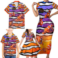 The Ocean Best Dad Family Matching Short Sleeve Bodycon Dress and Hawaiian Shirt Like Marlin Happy Fathers Day To a True Hero - Polynesian Pride