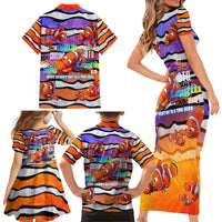 The Ocean Best Dad Family Matching Short Sleeve Bodycon Dress and Hawaiian Shirt Like Marlin Happy Fathers Day To a True Hero - Polynesian Pride