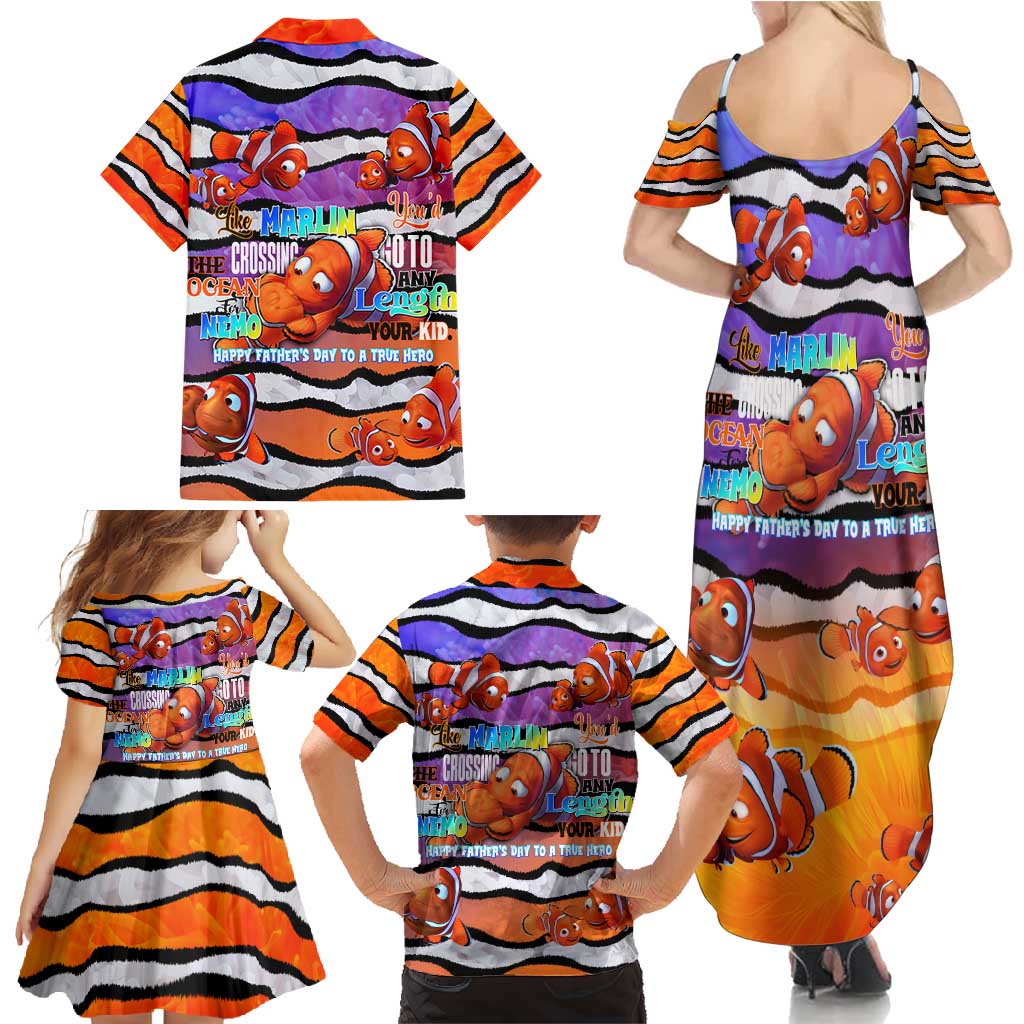 The Ocean Best Dad Family Matching Summer Maxi Dress and Hawaiian Shirt Like Marlin Happy Fathers Day To a True Hero - Polynesian Pride
