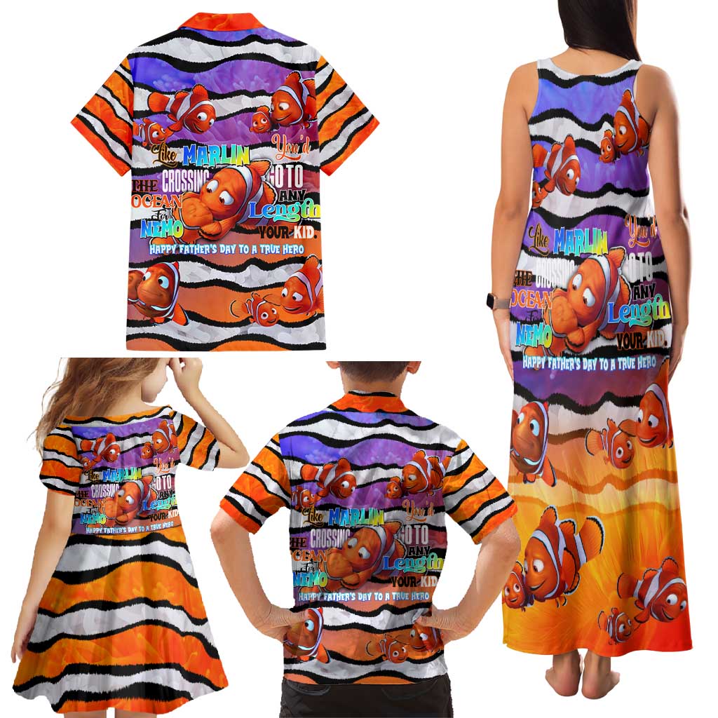 The Ocean Best Dad Family Matching Tank Maxi Dress and Hawaiian Shirt Like Marlin Happy Fathers Day To a True Hero - Polynesian Pride