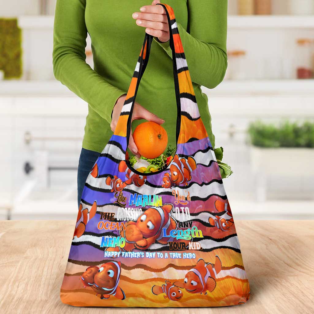 The Ocean Best Dad Grocery Bag Like Marlin Happy Fathers Day To a True Hero DT02 - Polynesian Pride