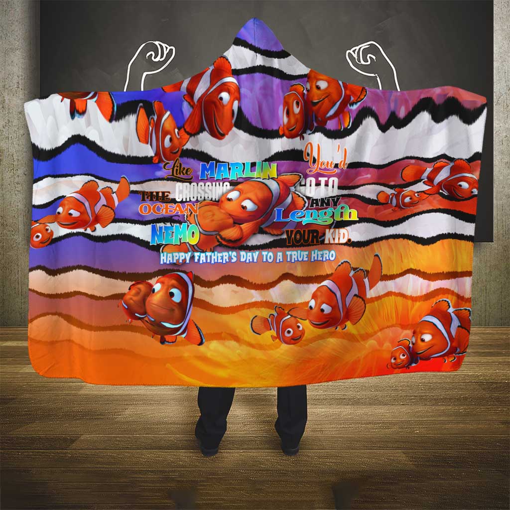 The Ocean Best Dad Hooded Blanket Like Marlin Happy Fathers Day To a True Hero - Polynesian Pride
