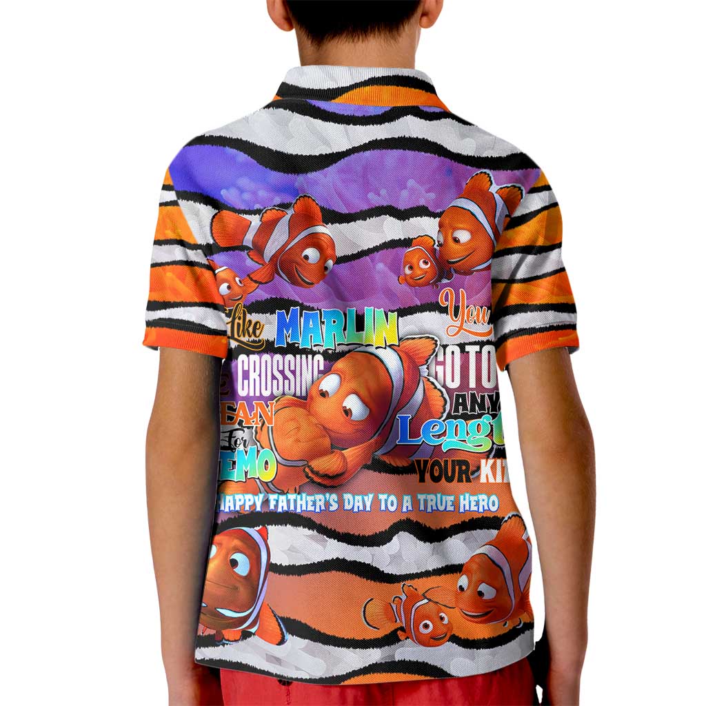 The Ocean Best Dad Kid Polo Shirt Like Marlin Happy Fathers Day To a True Hero - Polynesian Pride