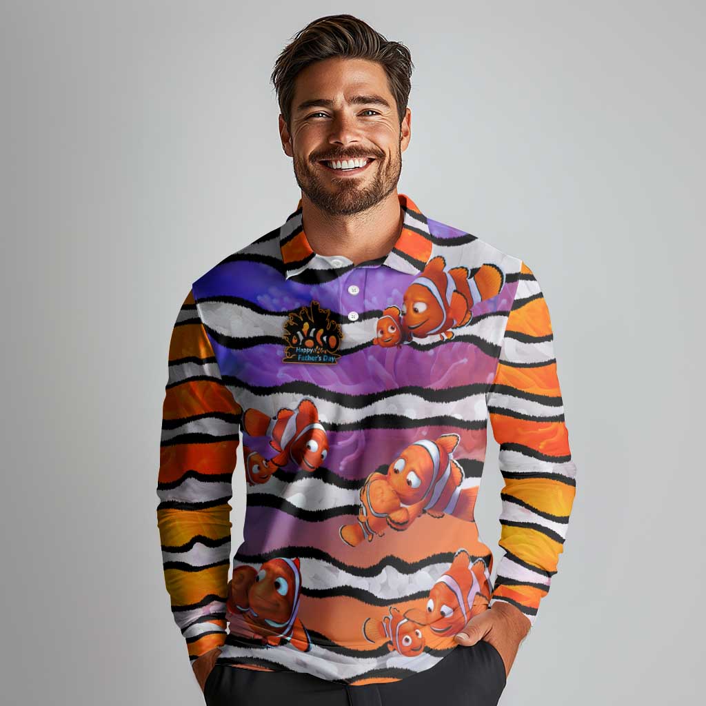 The Ocean Best Dad Long Sleeve Polo Shirt Like Marlin Happy Fathers Day To a True Hero DT02 - Polynesian Pride