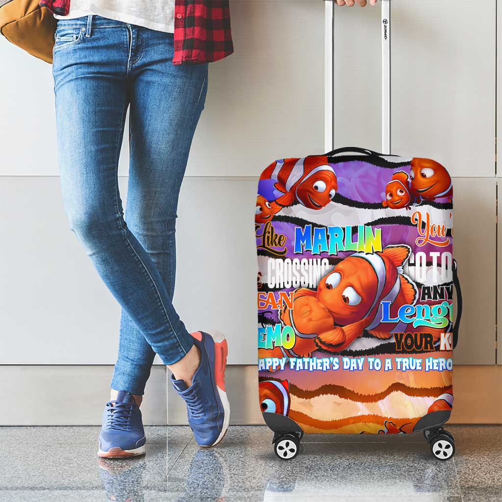 The Ocean Best Dad Luggage Cover Like Marlin Happy Fathers Day To a True Hero - Polynesian Pride