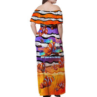 The Ocean Best Dad Off Shoulder Maxi Dress Like Marlin Happy Fathers Day To a True Hero - Polynesian Pride