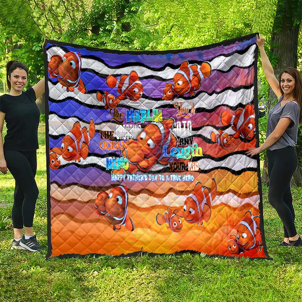 The Ocean Best Dad Quilt Like Marlin Happy Fathers Day To a True Hero - Polynesian Pride