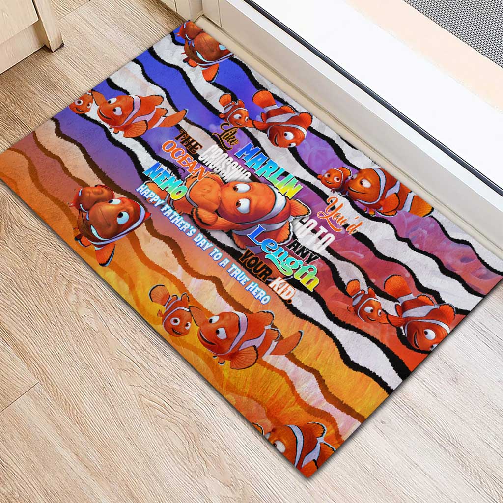 The Ocean Best Dad Rubber Doormat Like Marlin Happy Fathers Day To a True Hero DT02 - Polynesian Pride