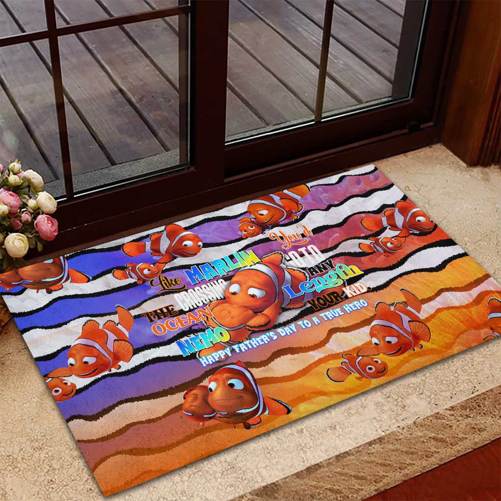 The Ocean Best Dad Rubber Doormat Like Marlin Happy Fathers Day To a True Hero DT02 - Polynesian Pride