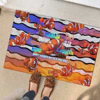 The Ocean Best Dad Rubber Doormat Like Marlin Happy Fathers Day To a True Hero DT02 - Polynesian Pride