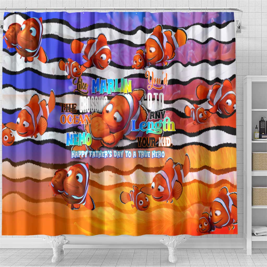 The Ocean Best Dad Shower Curtain Like Marlin Happy Fathers Day To a True Hero - Polynesian Pride