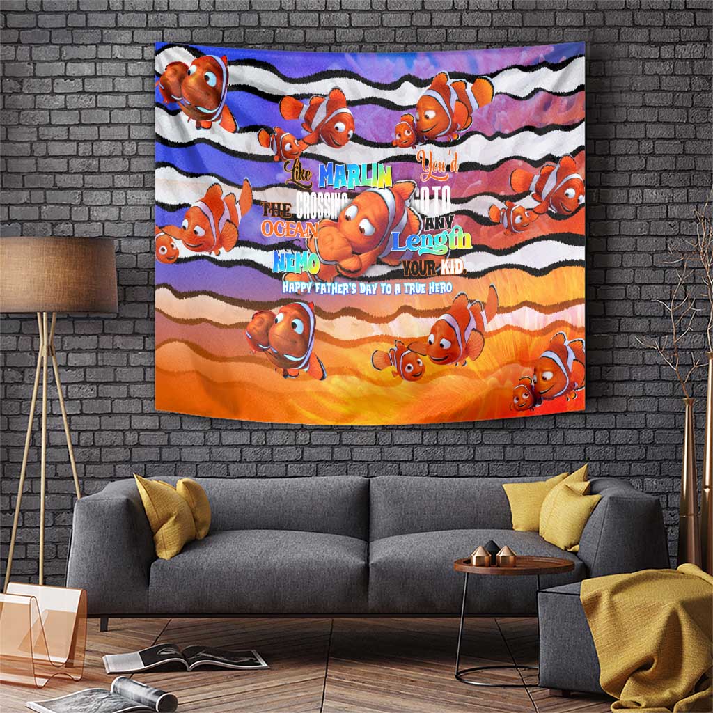 The Ocean Best Dad Tapestry Like Marlin Happy Fathers Day To a True Hero - Polynesian Pride