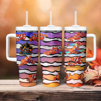 The Ocean Best Dad Tumbler With Handle Like Marlin Happy Fathers Day To a True Hero - Polynesian Pride