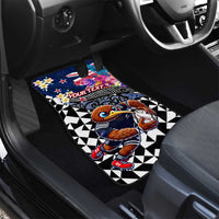 Kiwi New Zealand Rugby Car Mats Kiwis Mascot Tropical Pattern
