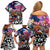 Personalized Kiwi New Zealand Rugby Family Matching Off Shoulder Short Dress and Hawaiian Shirt Kiwis Mascot Tropical Pattern