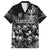 Personalized All Black Brothers Rugby Family Matching Off Shoulder Short Dress and Hawaiian Shirt New Zealand Maori Haka