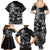 Personalized All Black Brothers Rugby Family Matching Summer Maxi Dress and Hawaiian Shirt New Zealand Maori Haka