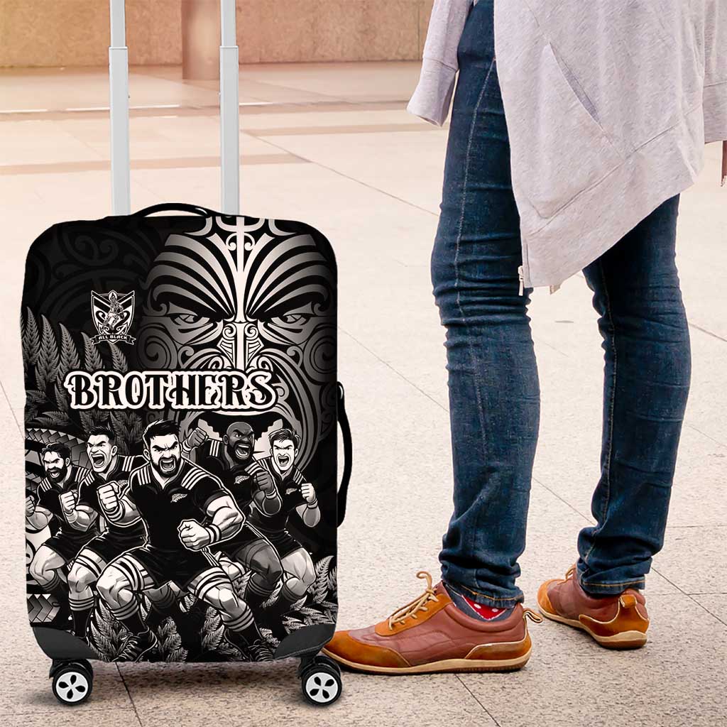 All Black Brothers Rugby Luggage Cover New Zealand Maori Haka