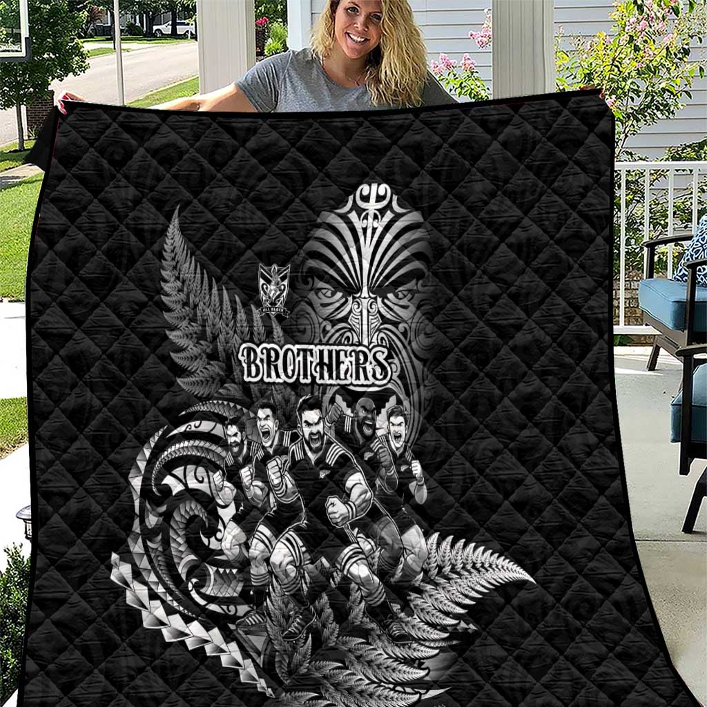 All Black Brothers Rugby Quilt New Zealand Maori Haka