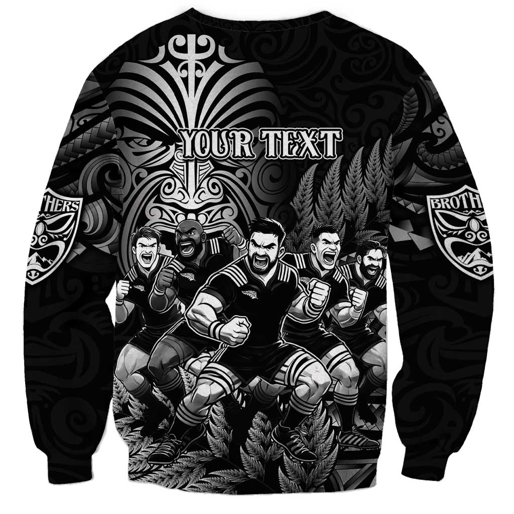Personalized All Black Brothers Rugby Sweatshirt New Zealand Maori Haka