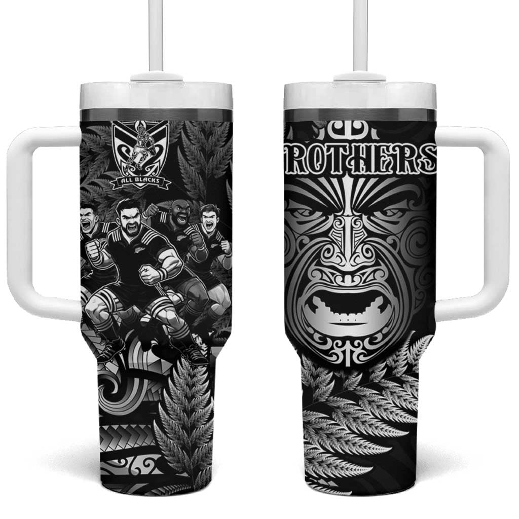 All Black Brothers Rugby Tumbler With Handle New Zealand Maori Haka