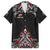 All Black NZL Rugby Champions Family Matching Short Sleeve Bodycon Dress and Hawaiian Shirt Maori Warrior