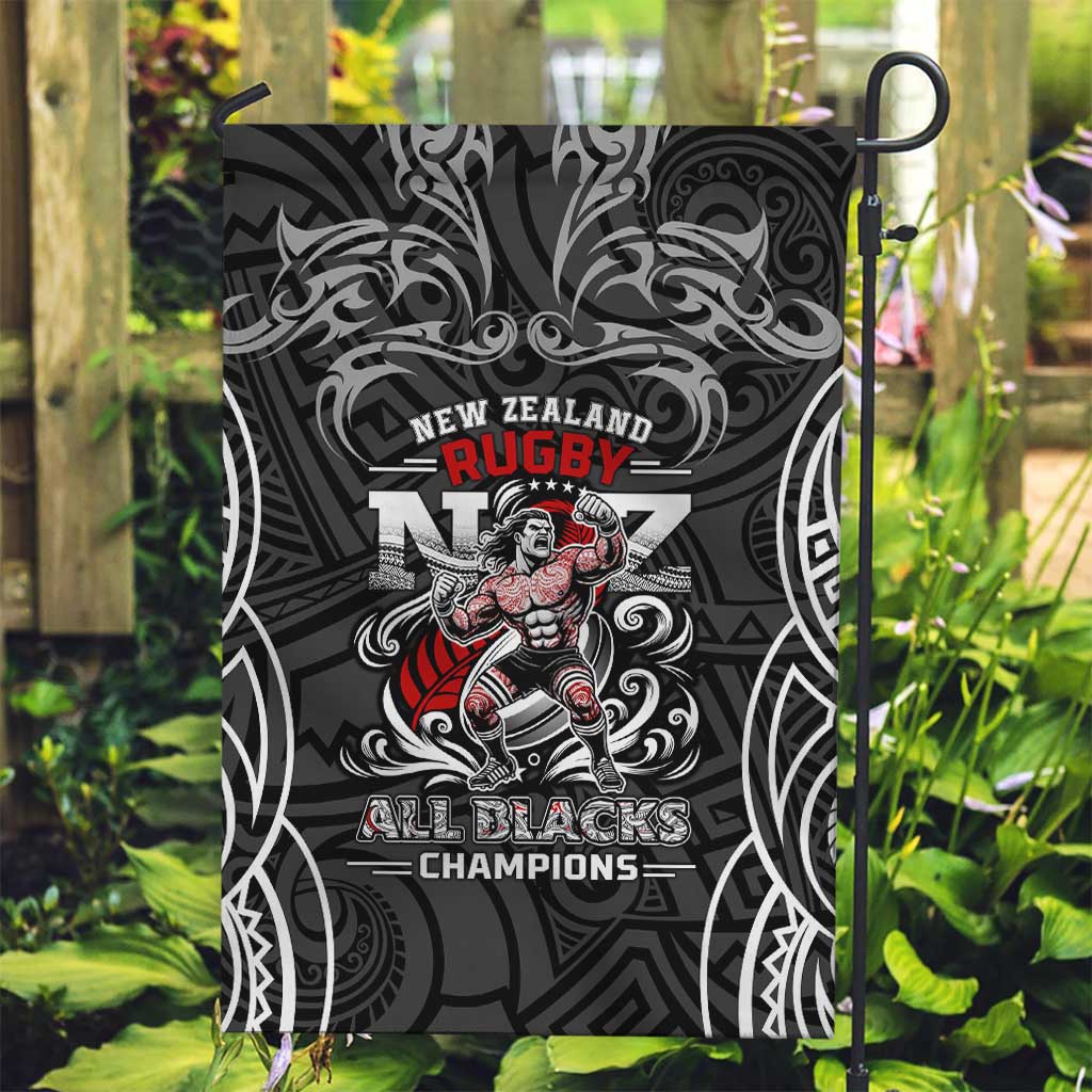 All Black NZL Rugby Champions Garden Flag Maori Warrior