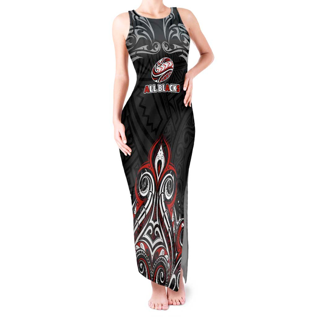 All Black NZL Rugby Champions Tank Maxi Dress Maori Warrior