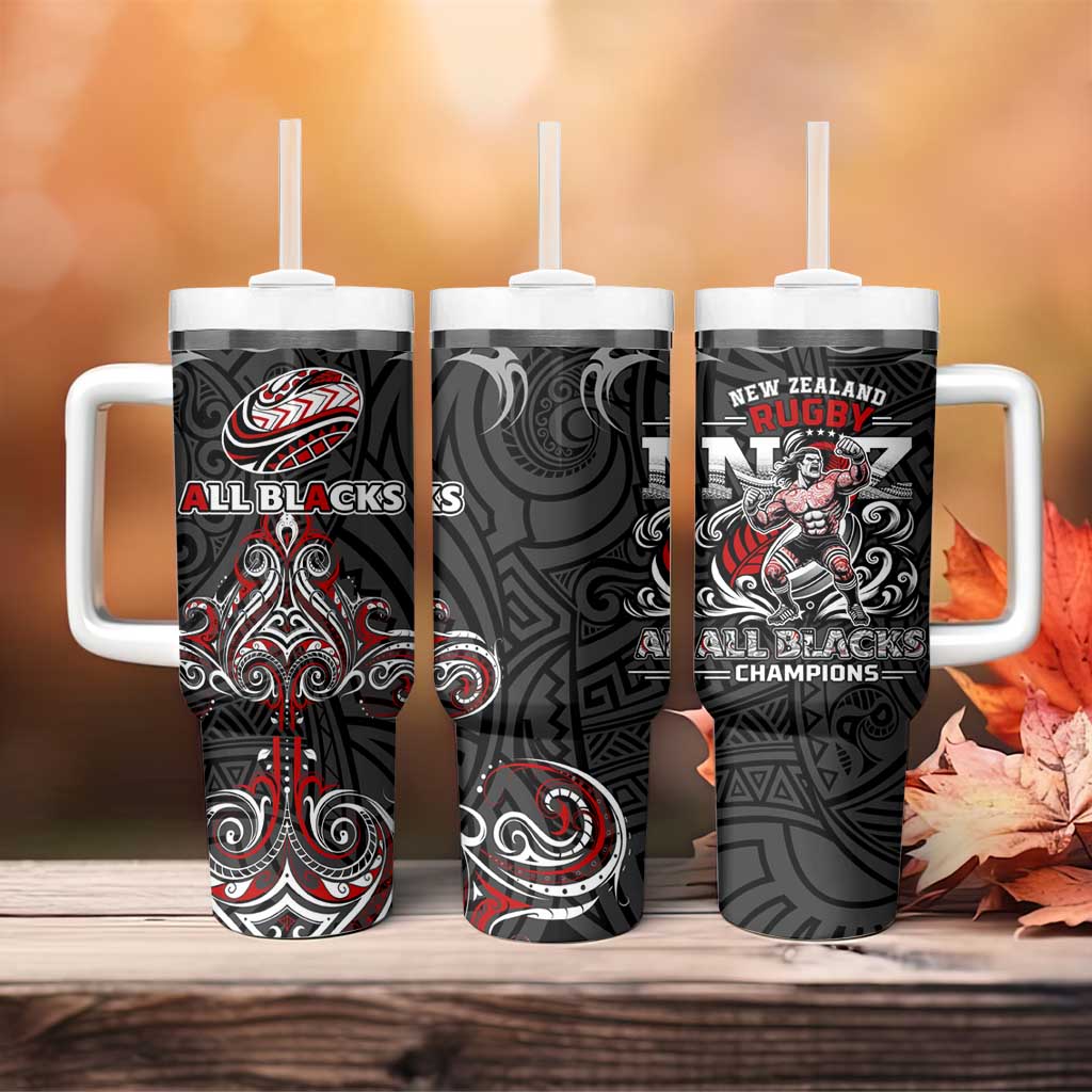 All Black NZL Rugby Champions Tumbler With Handle Maori Warrior