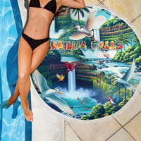 Wailua Falls Hawaii Beach Blanket Kauai Natural Beauty DT02 - Polynesian Pride
