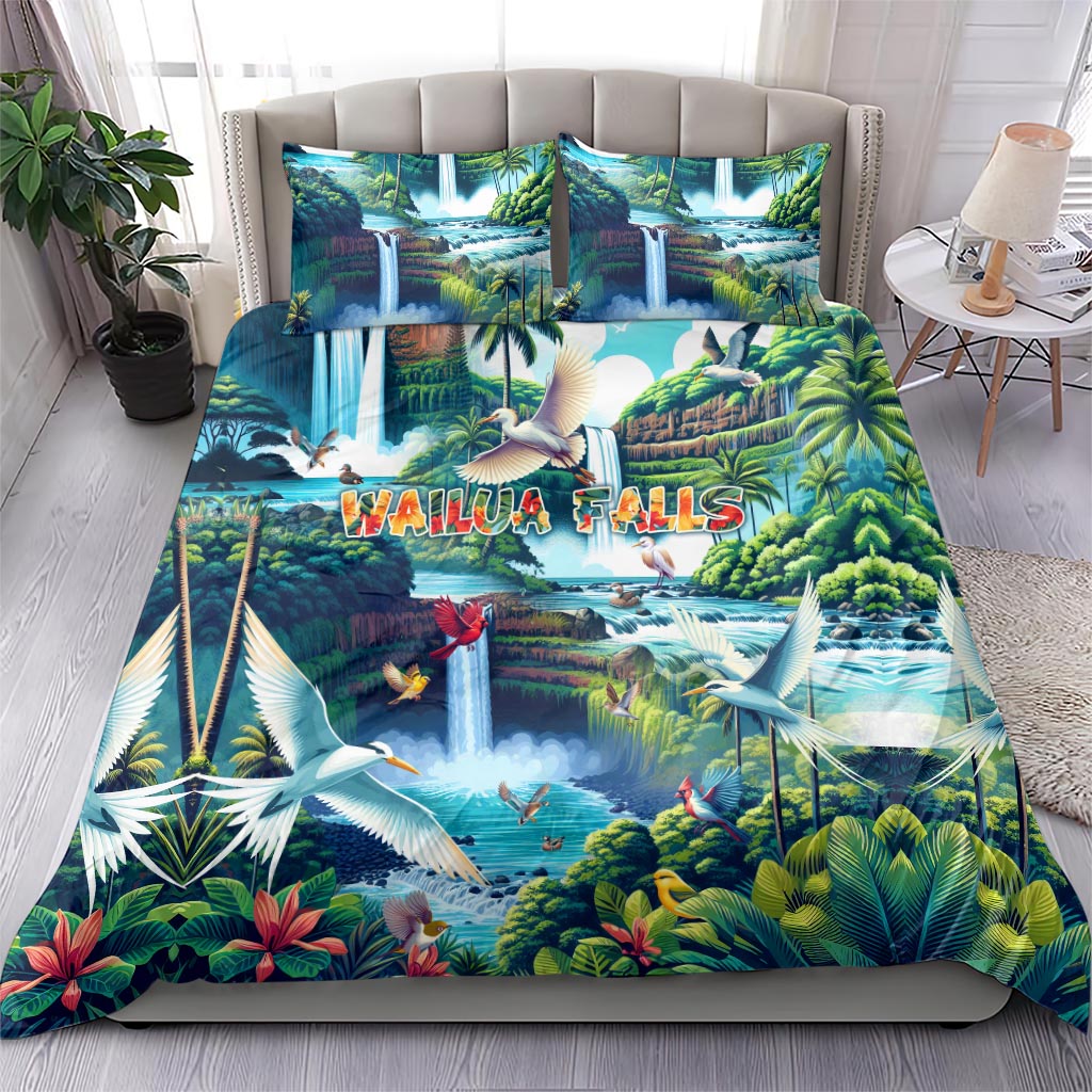 Wailua Falls Hawaii Bedding Set Kauai Natural Beauty DT02 - Polynesian Pride