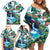 Wailua Falls Hawaii Family Matching Off Shoulder Short Dress and Hawaiian Shirt Kauai Natural Beauty