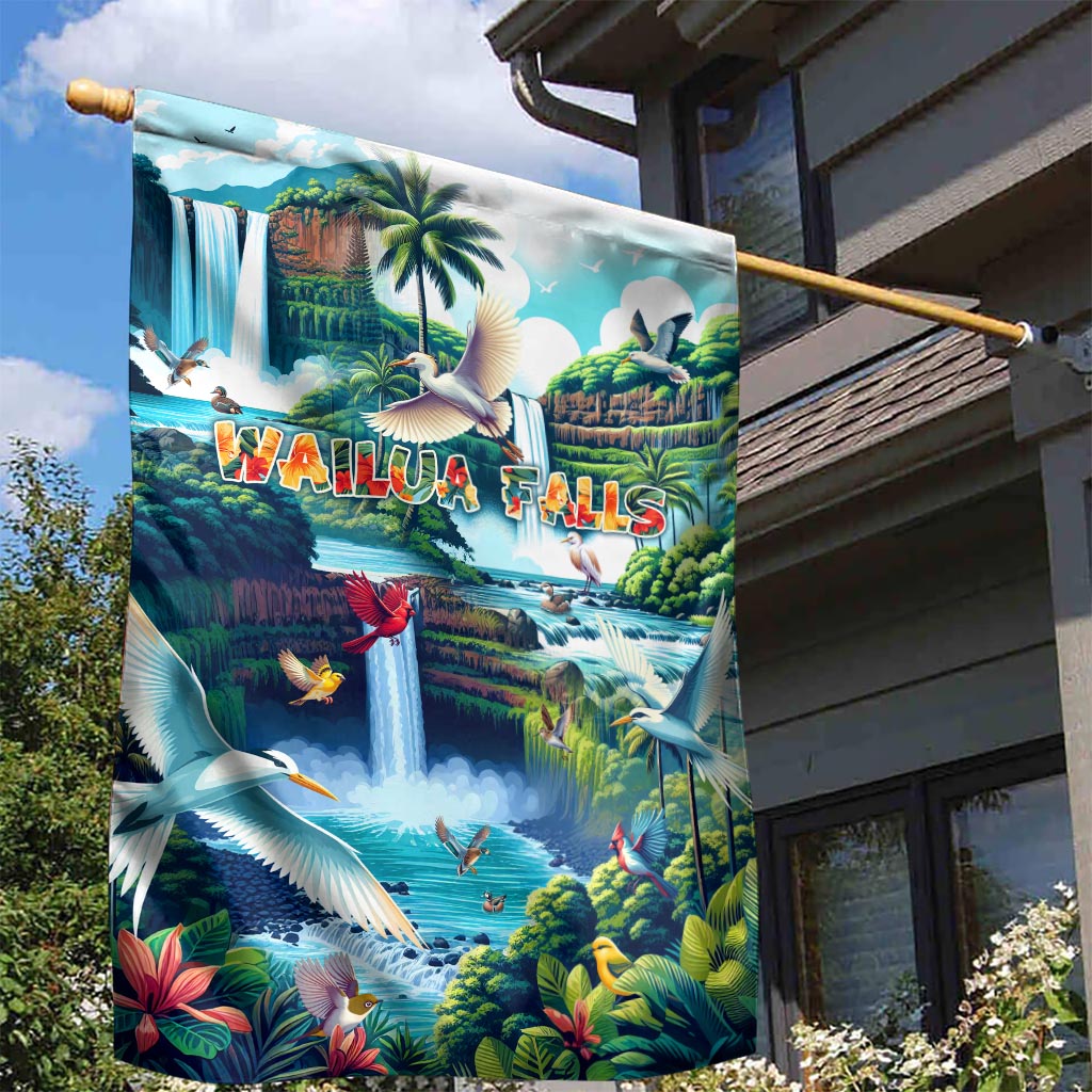 Wailua Falls Hawaii Garden Flag Kauai Natural Beauty DT02 - Polynesian Pride