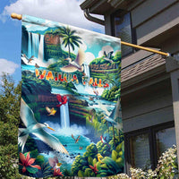 Wailua Falls Hawaii Garden Flag Kauai Natural Beauty DT02 - Polynesian Pride