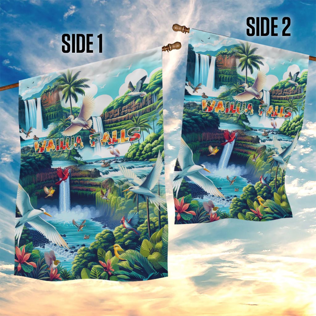 Wailua Falls Hawaii Garden Flag Kauai Natural Beauty DT02 - Polynesian Pride