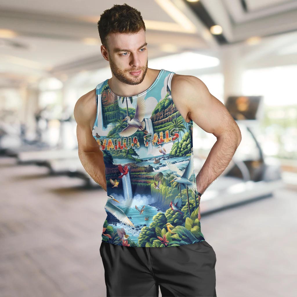 Wailua Falls Hawaii Men Tank Top Kauai Natural Beauty DT02 Art - Polynesian Pride