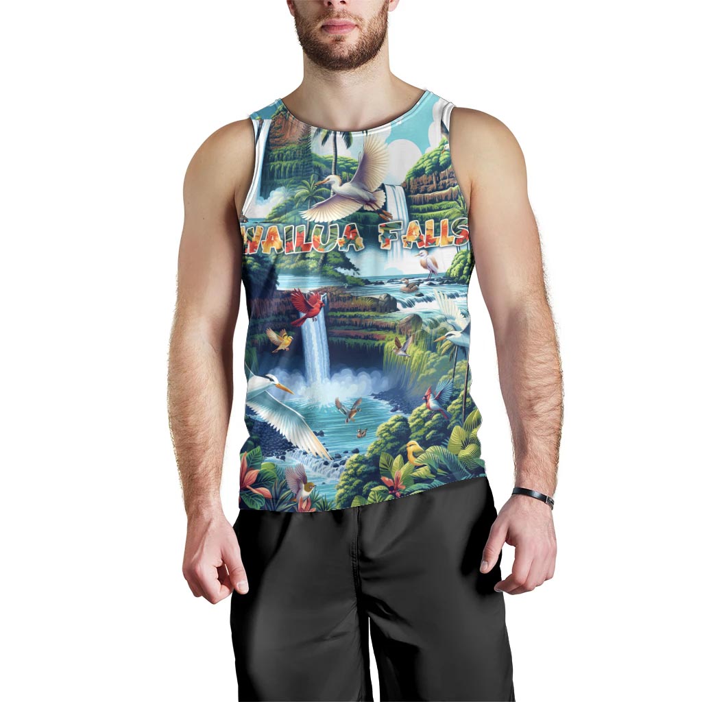 Wailua Falls Hawaii Men Tank Top Kauai Natural Beauty DT02 - Polynesian Pride